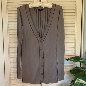 Gray Women's Cardigan Sweater